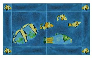 Unique hand made decorative Tropical fish tile murals – perfect for any bathroom or kitchen !