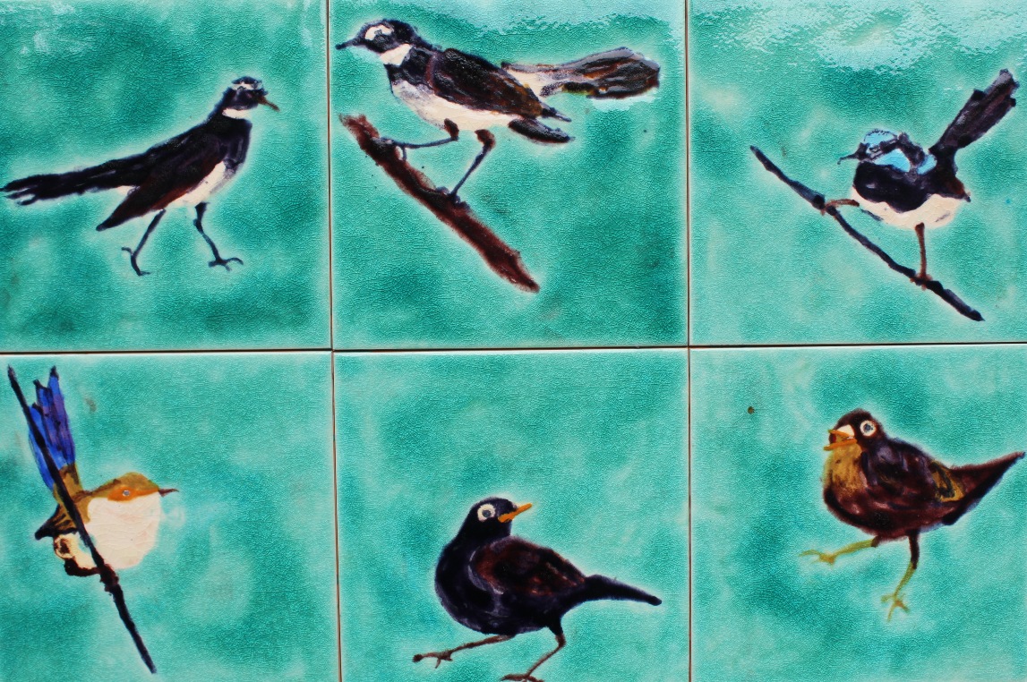 Artisan UK made decorative Bird tiles