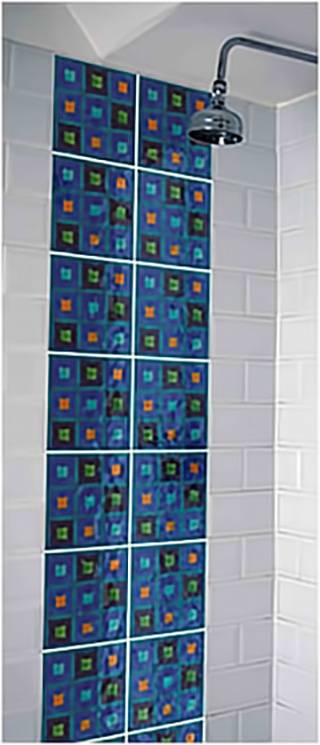 charismatic accents of colour tiles