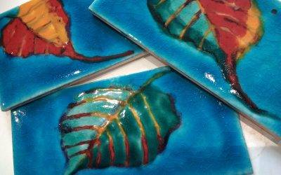 Latest designs – Buddhist inspired Leaf art tiles for the garden