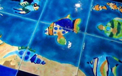 Enjoy Marine Life with this striking handmade splashback