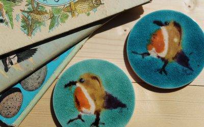 Are you looking for unique gifts? Try our gorgeous Robin coasters!