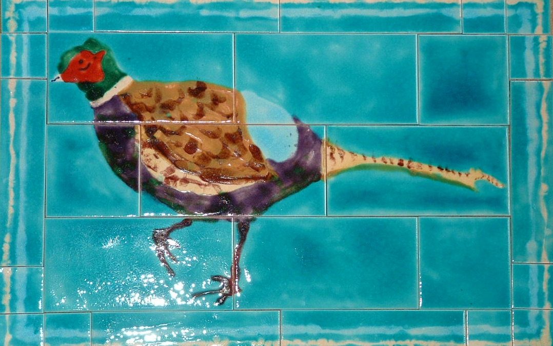 Pheasant kitchen tile mural