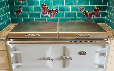 Butterflies galore … stunning wall art tile splashback