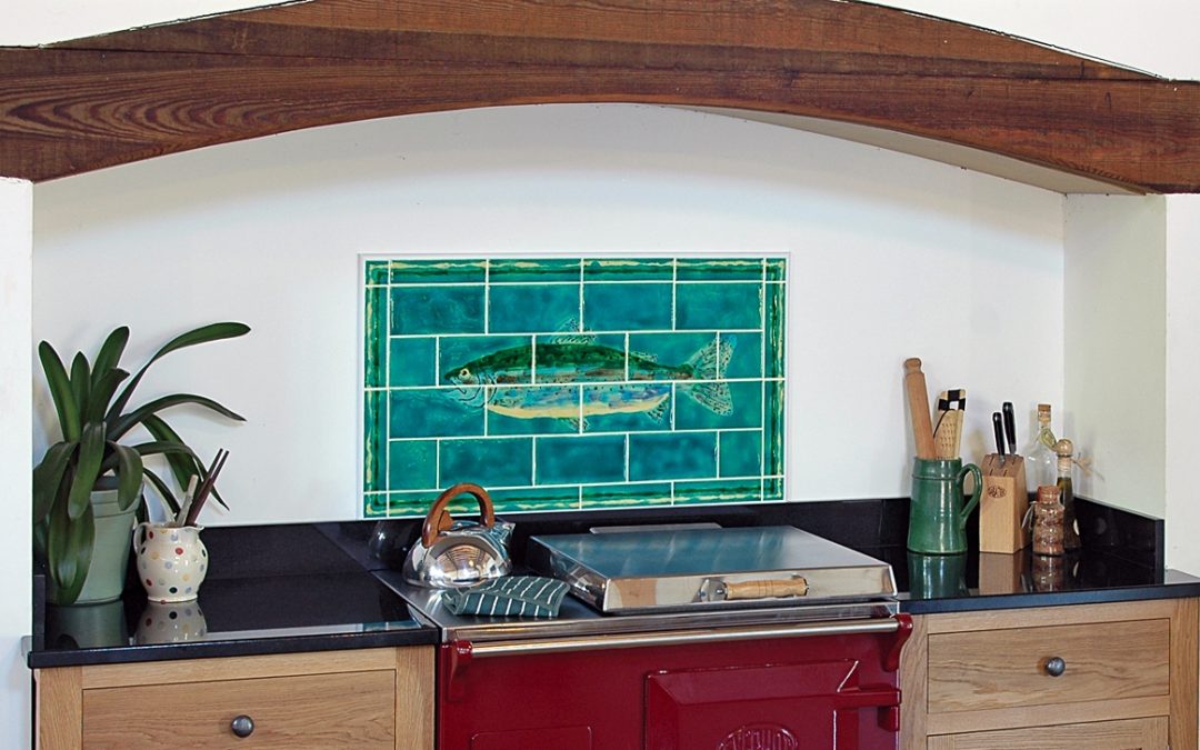 Decorative Fish art tile kitchen mural