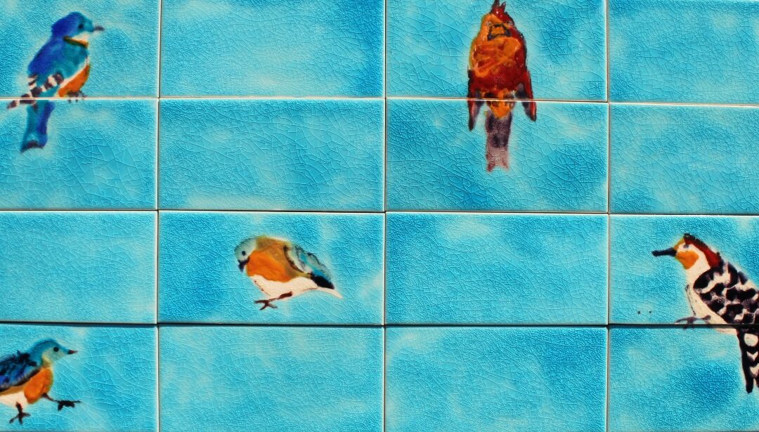 Beautiful bespoke decorative Bird tiles … latest custom made tile designs !