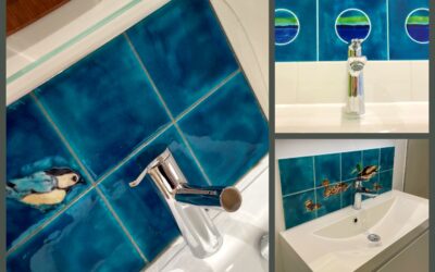 Best bathroom art tile splashbacks !