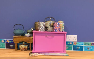 Custom Handmade Bespoke Kitchen Tiles: Noreen’s Recent tile Project !