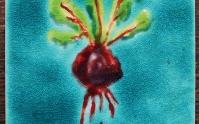 A Bespoke Beetroot Tile: Turning Garden Inspiration into Handmade Kitchen Art